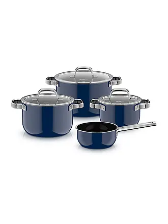 WMF | Topf Set 4-teilig Fusiontec Mineral Pro Tim Raue Ocean Dunkelblau | 
